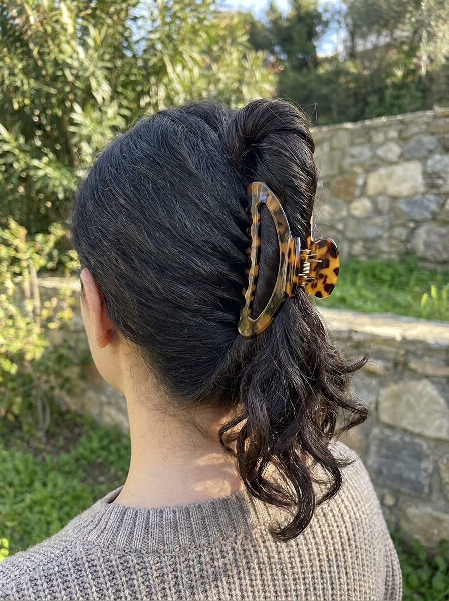 Claw Clip für lange Haare - Claw Clip Frisur